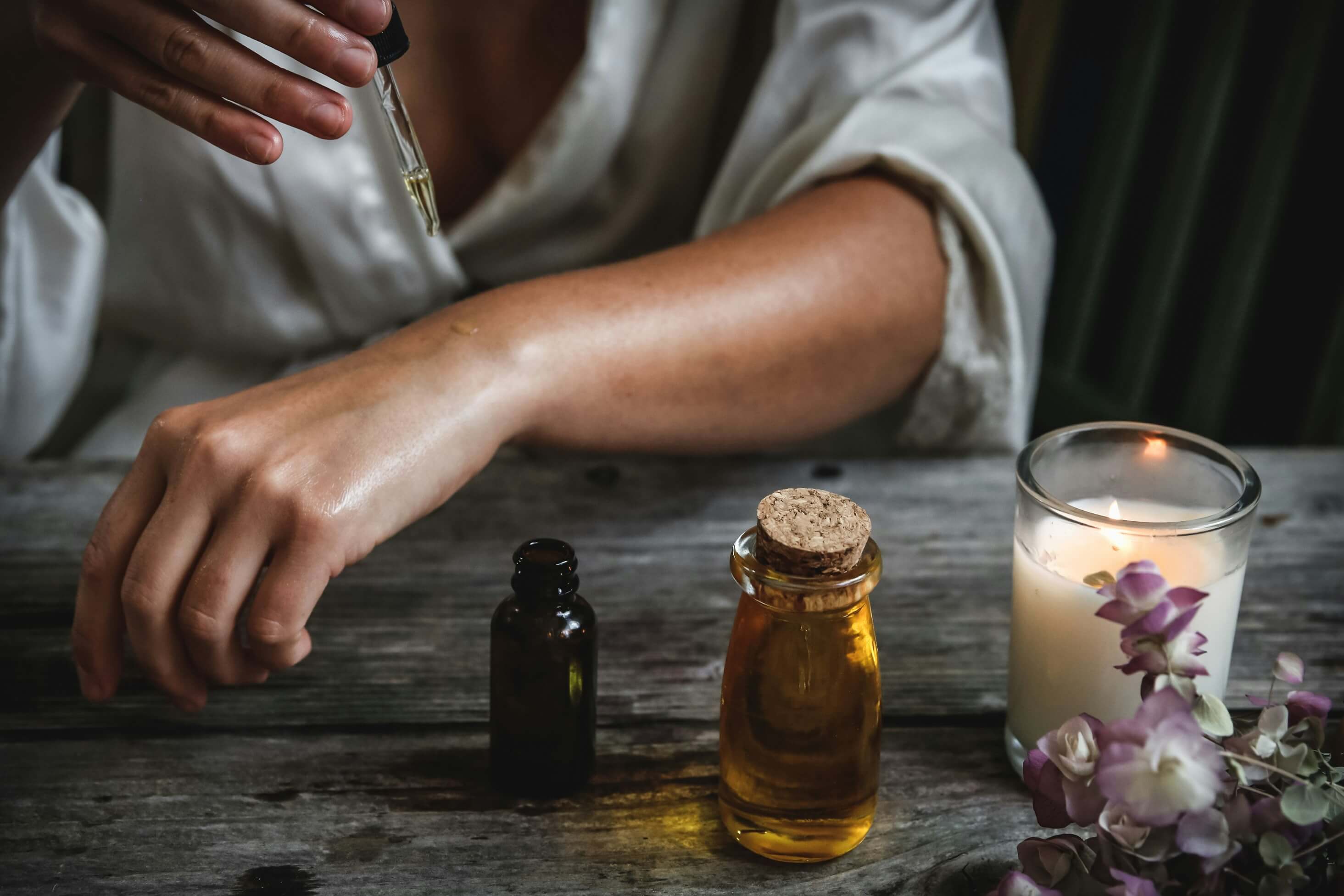 Simple health and beauty routine with skincare and wellness essentials